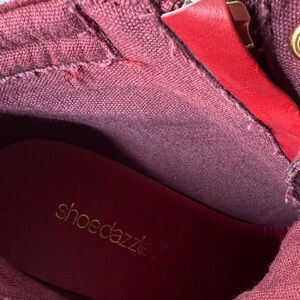 Shoe Dazzle Burgundy Ankle Boots